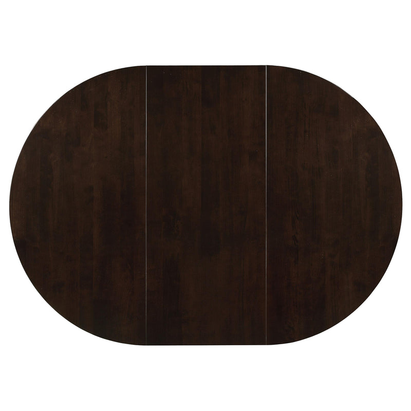 Coaster Furniture Gabriel 100770 Oval 60-inch Extension Leaf Dining Table - Cappuccino IMAGE 7