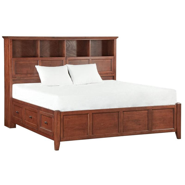 Whittier Wood McKenzie California King Bookcase Bed with Storage 1380AFGAC IMAGE 1