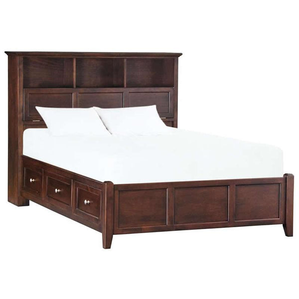 Whittier Wood McKenzie Queen Bookcase Bed with Storage 1370AFCAF IMAGE 1