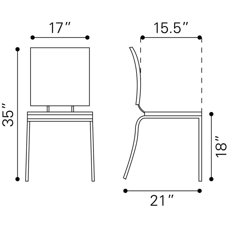 Zuo Criss Cross Dining Chair 333010 IMAGE 8