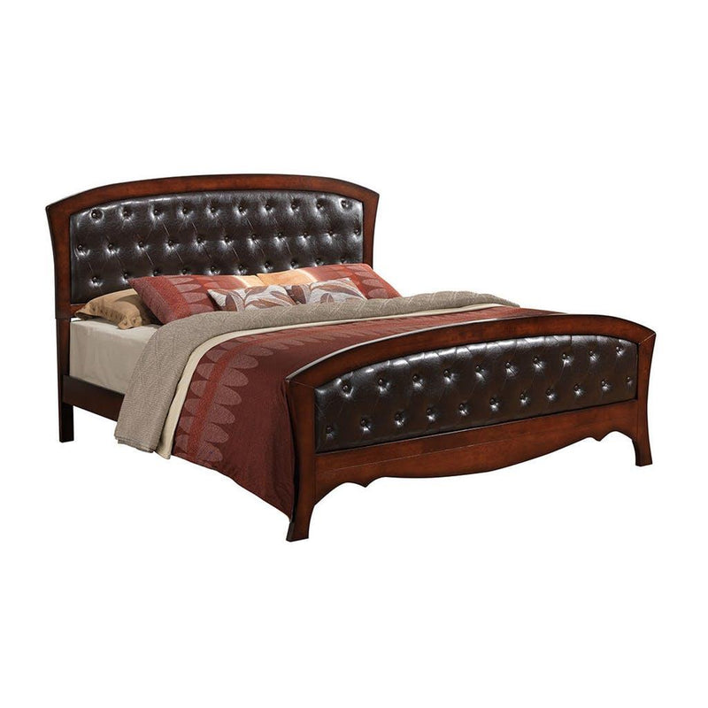 Elements International Jenny Queen Upholstered Bed JN100QB/JN100QKR IMAGE 1