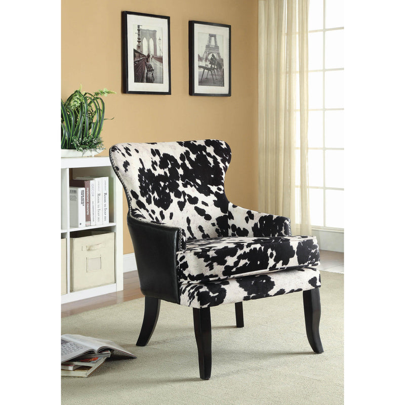 Coaster Furniture Stationary Fabric and Leather Look Accent Chair 902169 IMAGE 2