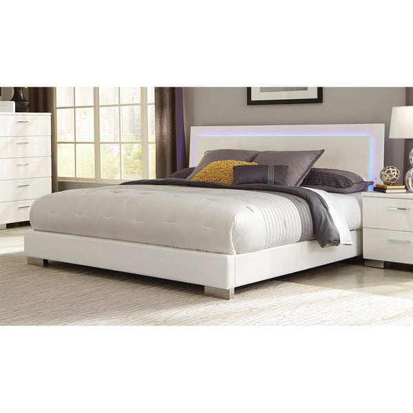 Coaster Furniture Felicity King Upholstered Platform Bed 203500KE IMAGE 1