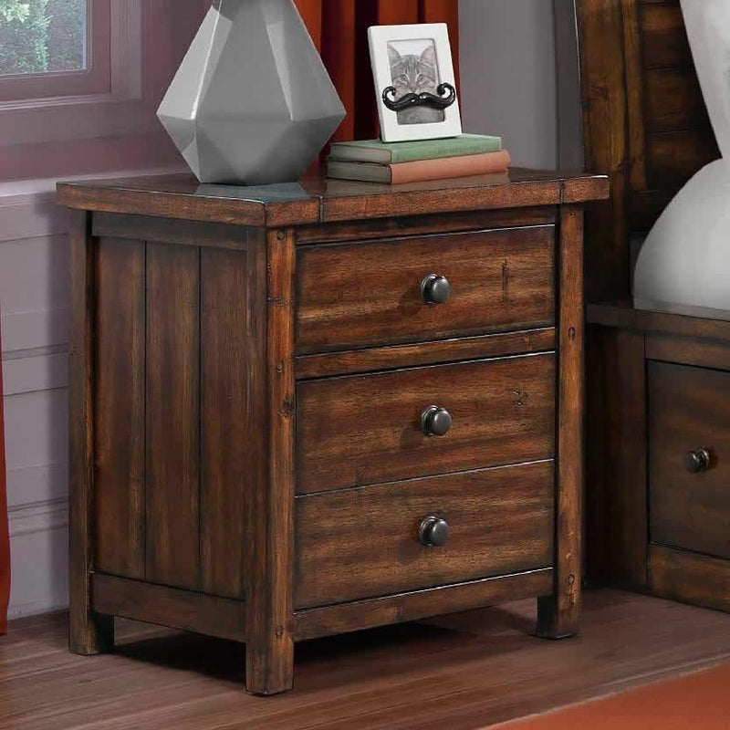 Elements International Dawson Creek 3-Drawer Nightstand DS600NS IMAGE 2