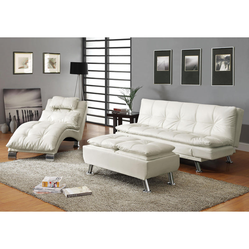 Coaster Furniture Dilleston Leatherette Chaise 550078 IMAGE 2