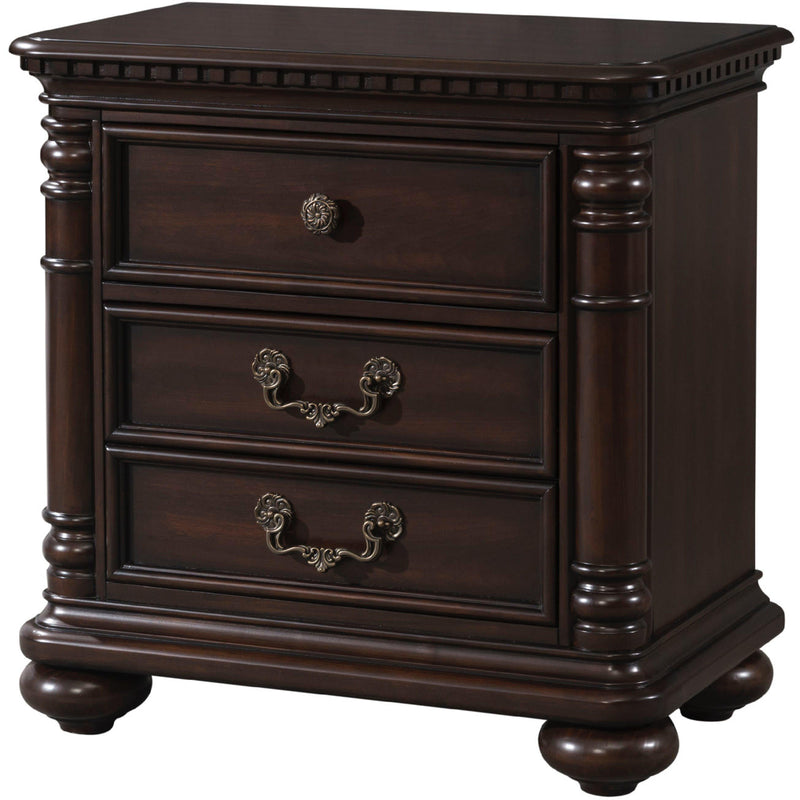 Elements International Classic 3-Drawer Nightstand CL600NS IMAGE 1