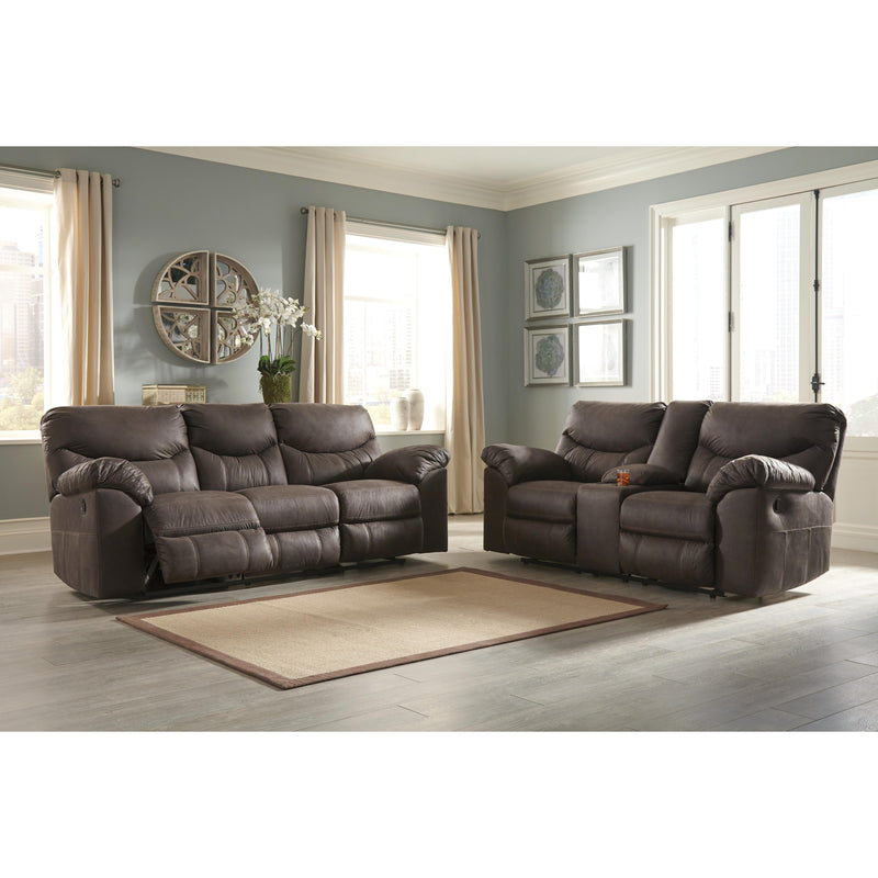 Signature Design by Ashley Boxberg Reclining Leather Look Loveseat 3380394 IMAGE 6