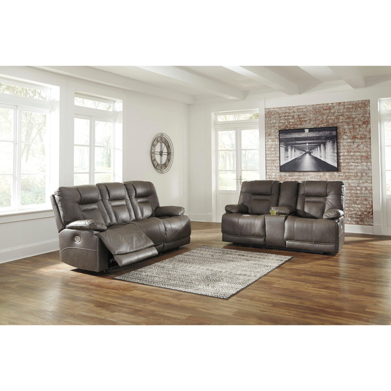 Signature Design by Ashley Wurstrow Power Reclining Leather Match Loveseat U5460218 IMAGE 10