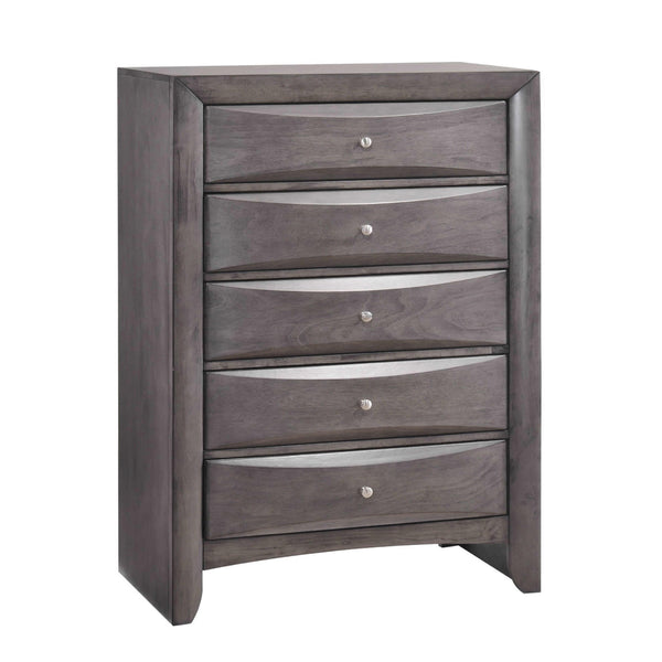 Elements International Emily Grey 5-Drawer Chest EG100CH IMAGE 1