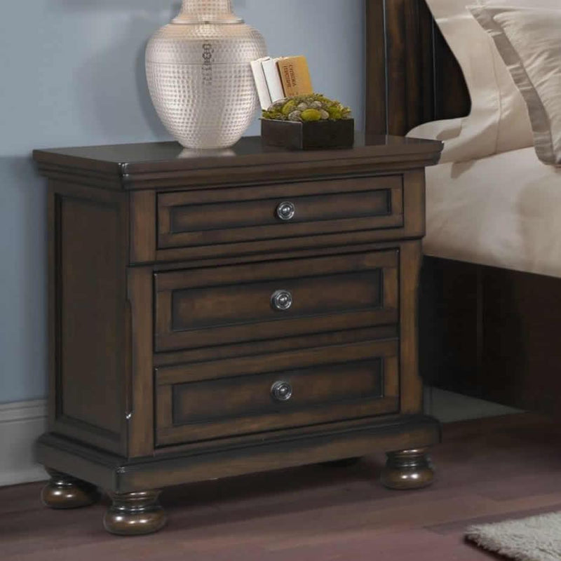 Elements International Kingston 3-Drawer Nightstand KT600NS IMAGE 5