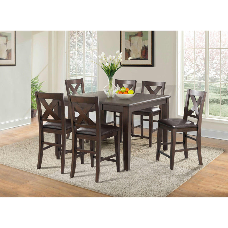 Elements International Square Copper Ridge Counter Height Dining Table DCR100CDT IMAGE 3