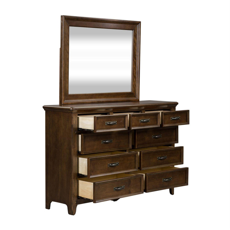 Liberty Furniture Industries Inc. Saddlebrook 9-Drawer Dresser with Mirror 184-BR-DM IMAGE 5