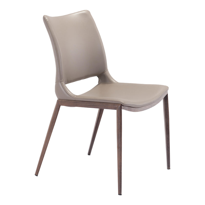 Zuo Ace 101282 Dining Chair - Brown & Walnut IMAGE 1