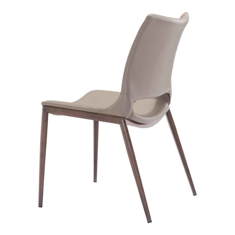 Zuo Ace 101282 Dining Chair - Brown & Walnut IMAGE 5