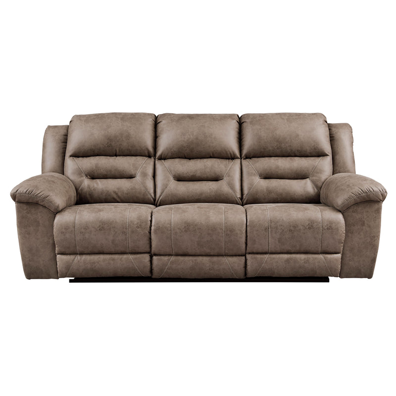 Signature Design by Ashley Stoneland Reclining Leather Look Sofa 3990588 IMAGE 1