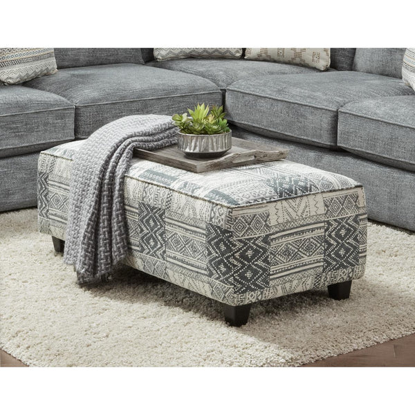 Fusion Furniture Fabric Ottoman 100 TOCA MADERA SLATE IMAGE 1