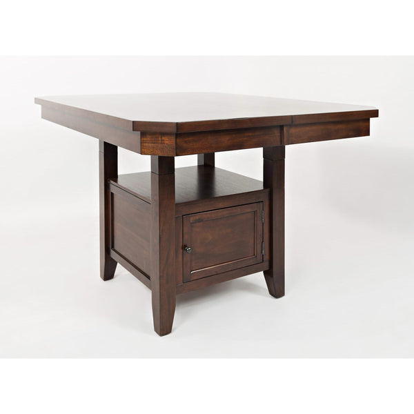 Jofran Manchester Adjustable Height Dining Table with Pedestal Base 1672-54TBKT IMAGE 1