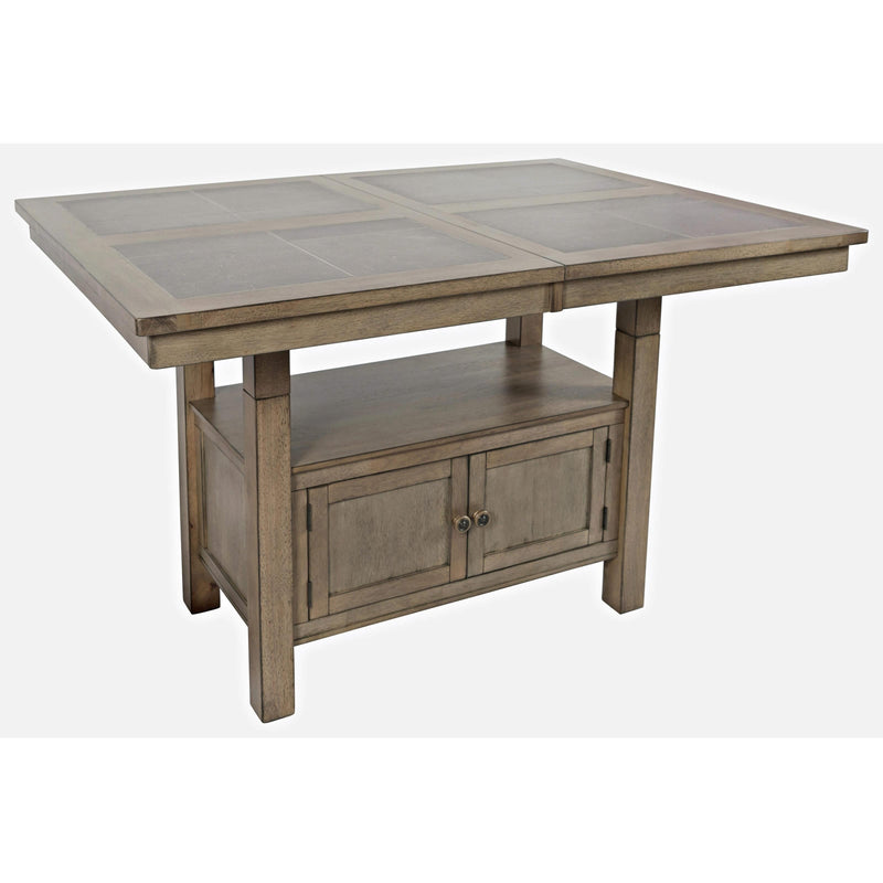 Jofran Prescott Park Adjustable Height Dining Table with Tiles Top and Pedestal Base 1936-74B/1936-74T IMAGE 4