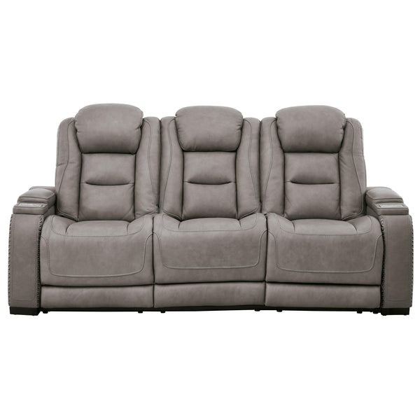 Signature Design by Ashley The Man-Den Power Reclining Leather Match Sofa U8530515 IMAGE 3