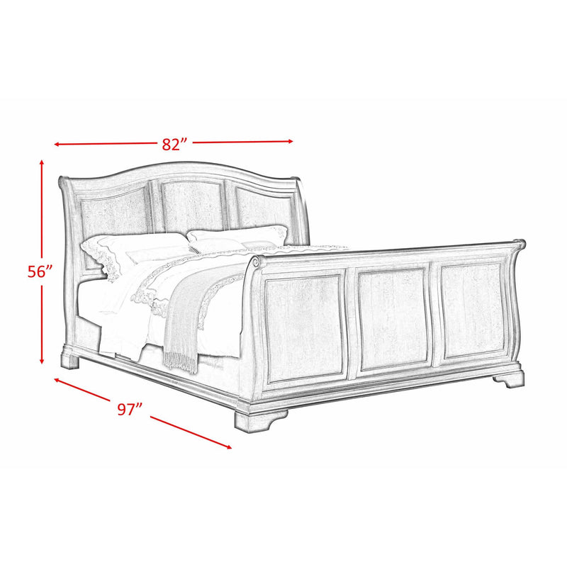 Elements International Cameron King Sleigh Bed CM750KSB IMAGE 3