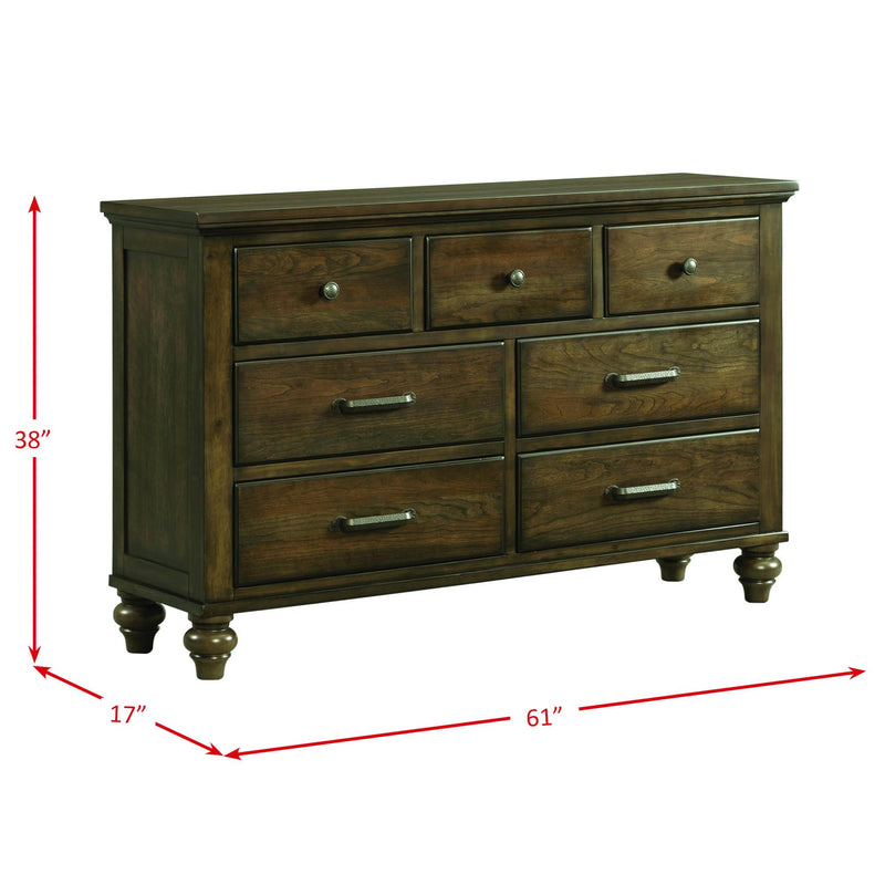 Elements International Chatham Gray 7-Drawer Dresser CH600DR IMAGE 11