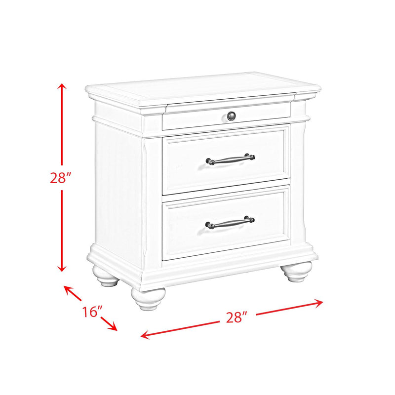 Elements International Slater 3-Drawer Nightstand SR600NS IMAGE 12