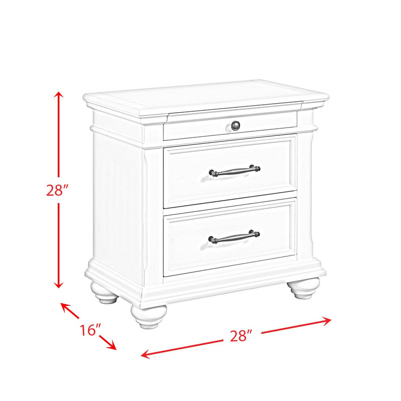 Elements International Slater 3-Drawer Nightstand SR800NS IMAGE 12