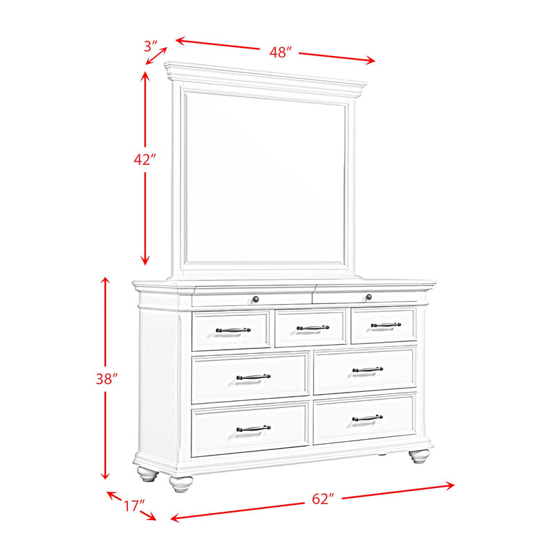 Elements International Slater 9-Drawer Dresser with Mirror SR800DRMR IMAGE 12