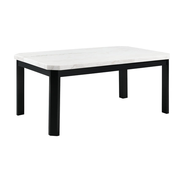 Elements International Francesca Dining Table with Marble Top CFC700DTB IMAGE 1