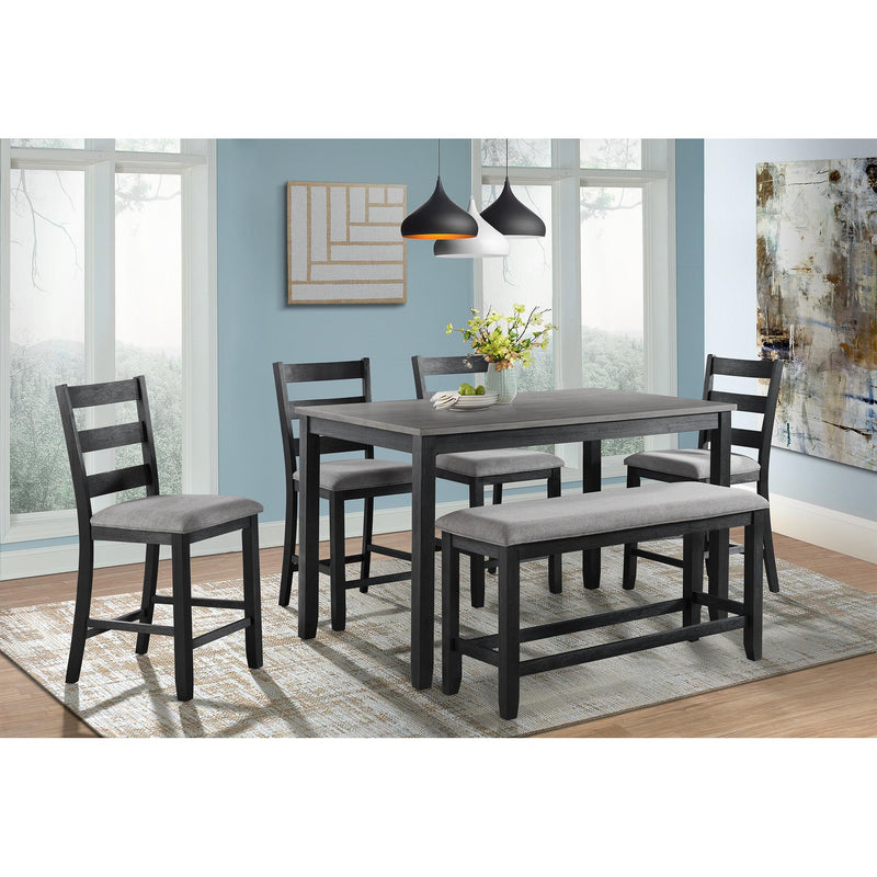 Elements International Martin Gray 6 pc Counter Height Dinette DMT3006CS IMAGE 1