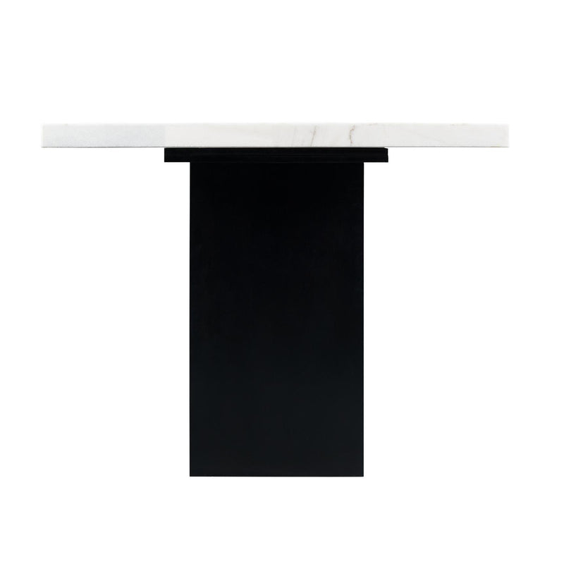 Elements International Valentino Counter Height Dining Table with Marble Top and Pedestal Base CVL500CTTB IMAGE 3