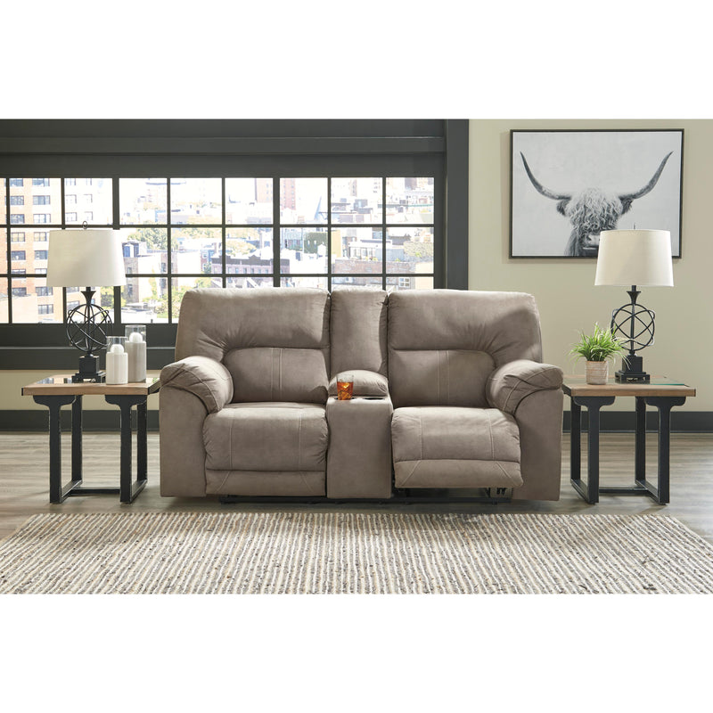 Benchcraft Cavalcade Power Reclining Leather Look Loveseat 7760196 IMAGE 6