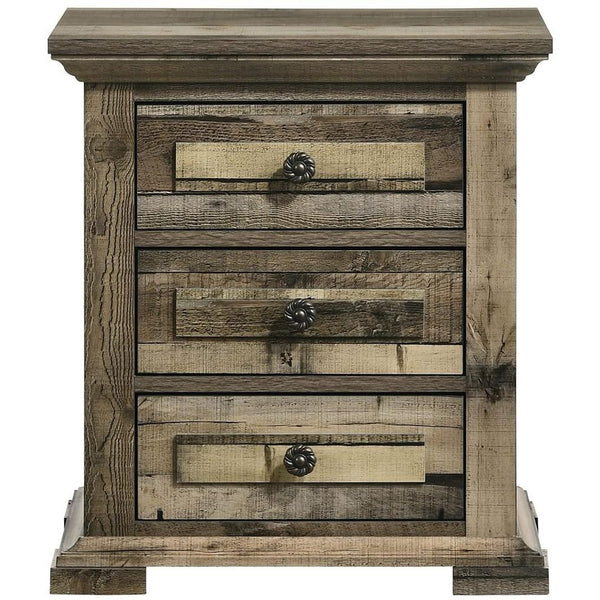 Elements International Cortez 3-Drawer Nightstand CZ100NS IMAGE 1