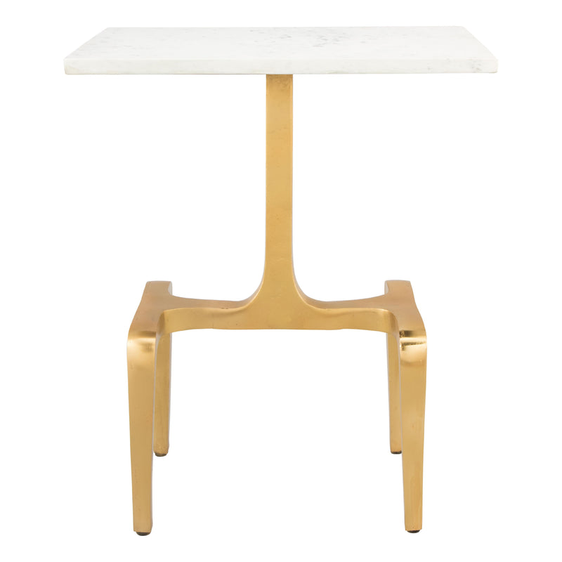 Zuo Clement 101512 Side Table - White & Gold IMAGE 3