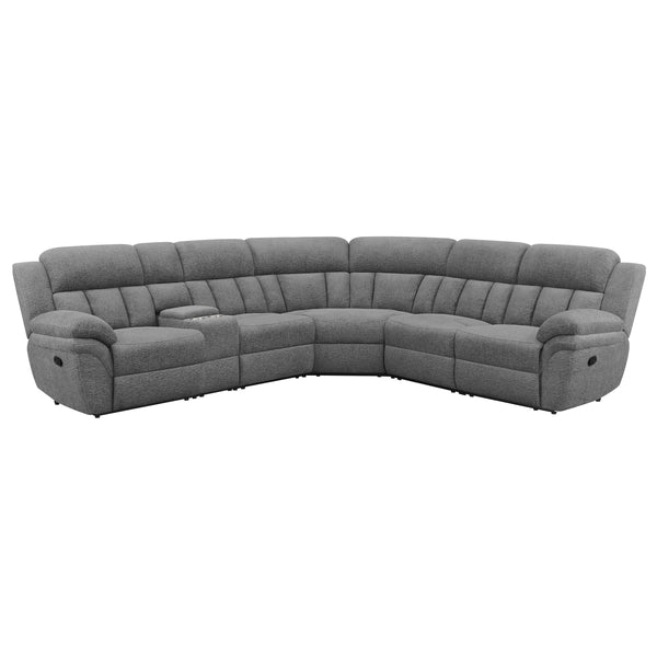 Coaster Furniture Bahrain Reclining Fabric 6 pc Sectional 609540LR/609540CON/609540AR/609540WDG/609540AR/609540RR IMAGE 1