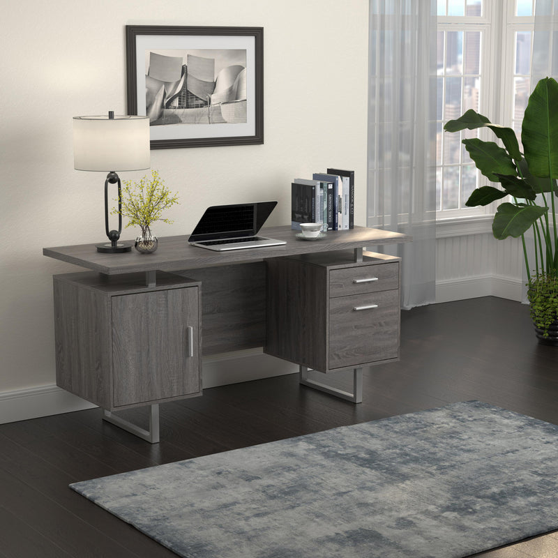 Coaster Furniture Office Desk with Cabinet White 800110