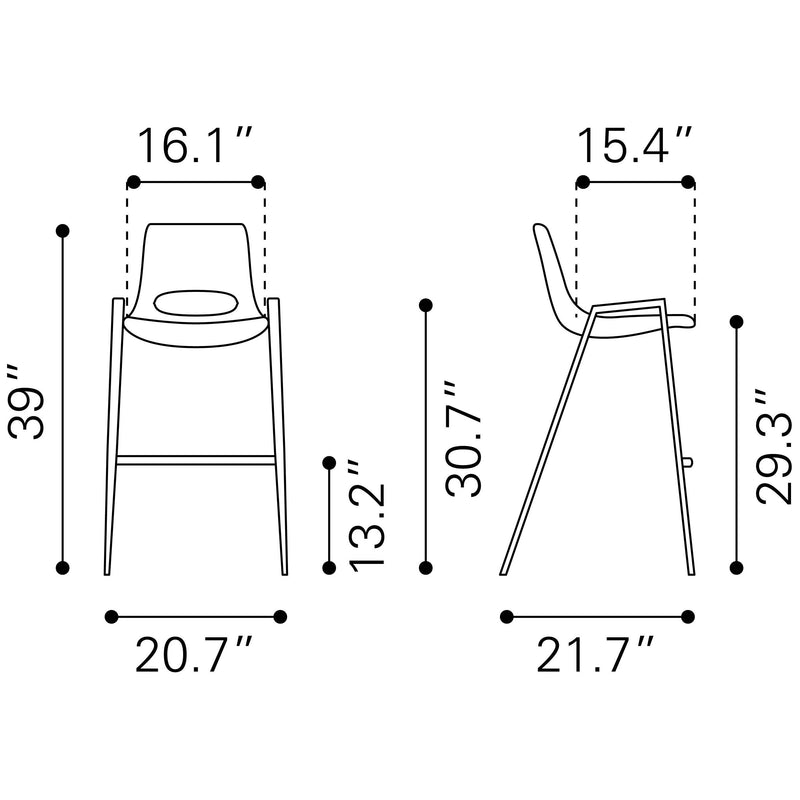 Zuo Desi Pub Height Stool 101699 IMAGE 9