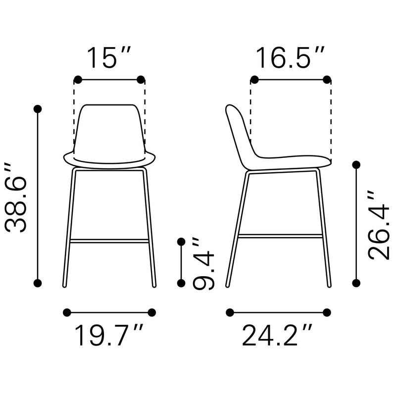 Zuo Tony Counter Height Stool 101762 IMAGE 10