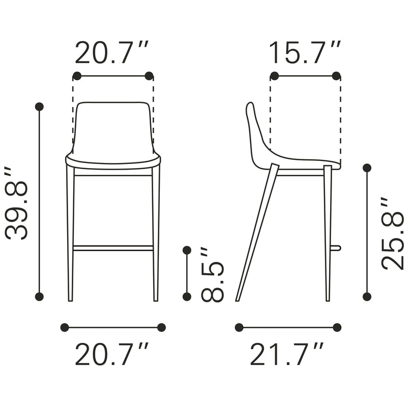 Zuo Magnus Counter Height Stool 102028 IMAGE 8