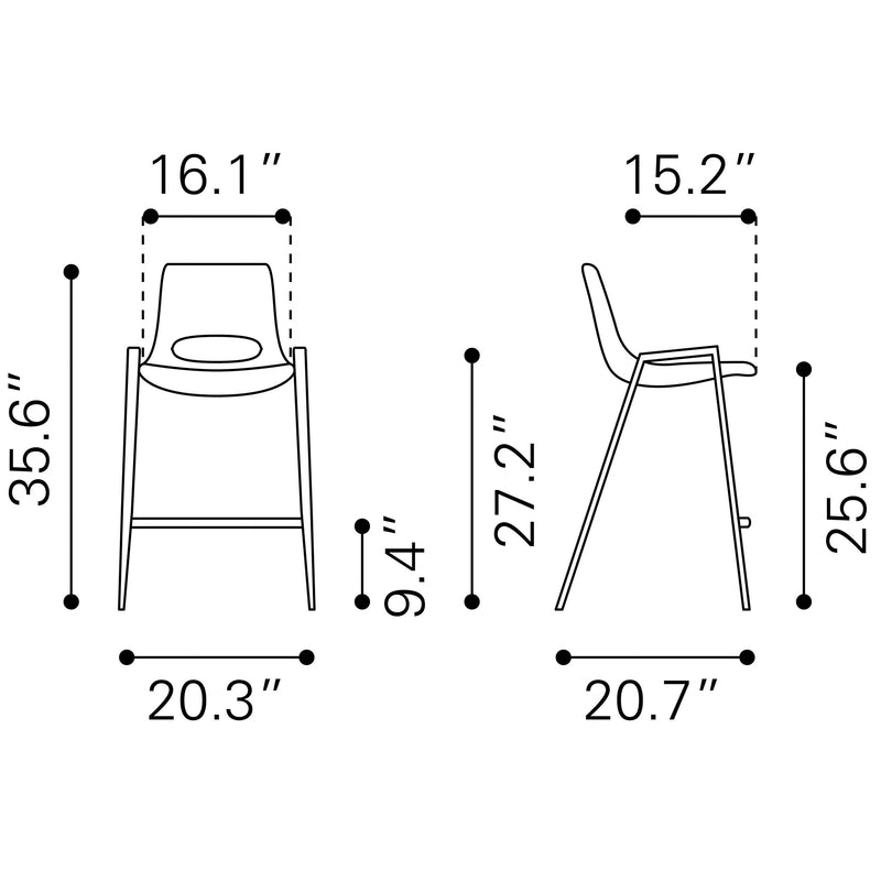 Zuo Desi Counter Height Stool 109069 IMAGE 9