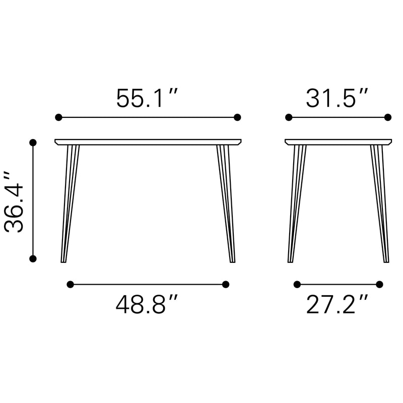 Zuo Doubs Counter Height Dining Table 101889 IMAGE 8