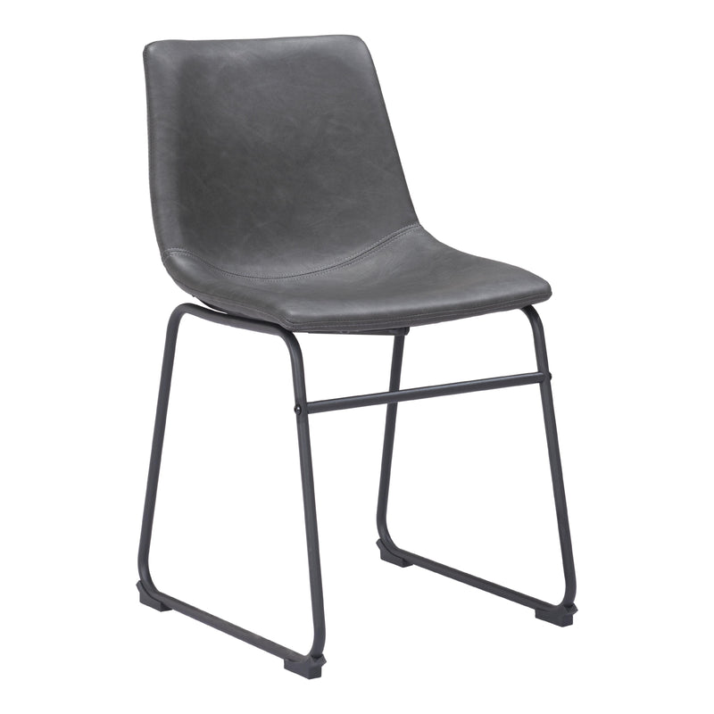 Zuo Smart 101995 Dining Chair - Charcoal IMAGE 1