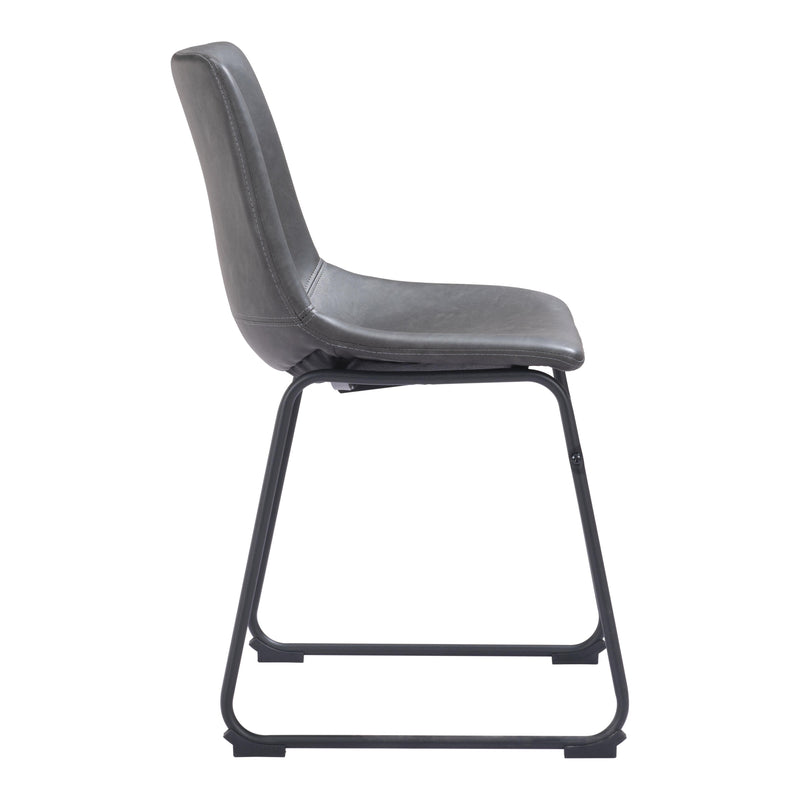 Zuo Smart 101995 Dining Chair - Charcoal IMAGE 2