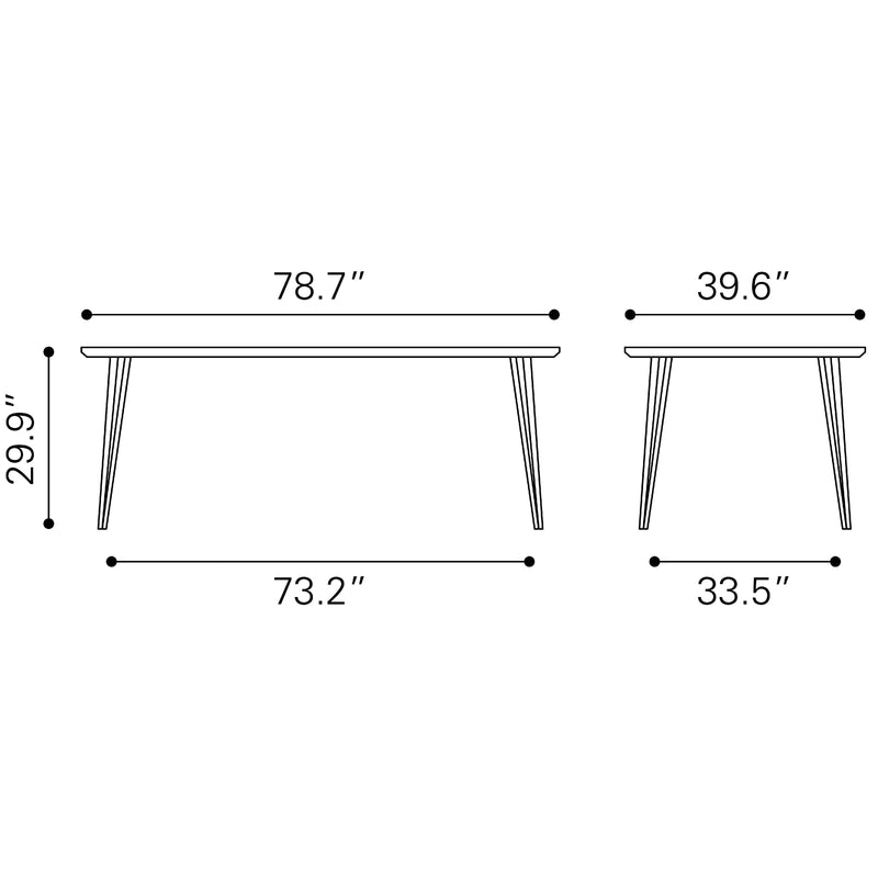 Zuo Perpignan Dining Table 101888 IMAGE 9