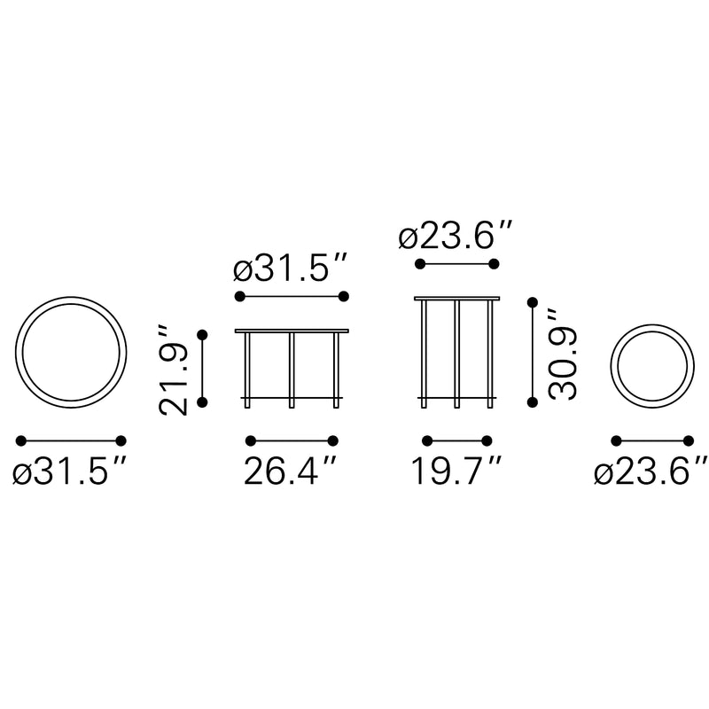 Zuo Davis Occasional Table Set 101704 IMAGE 10