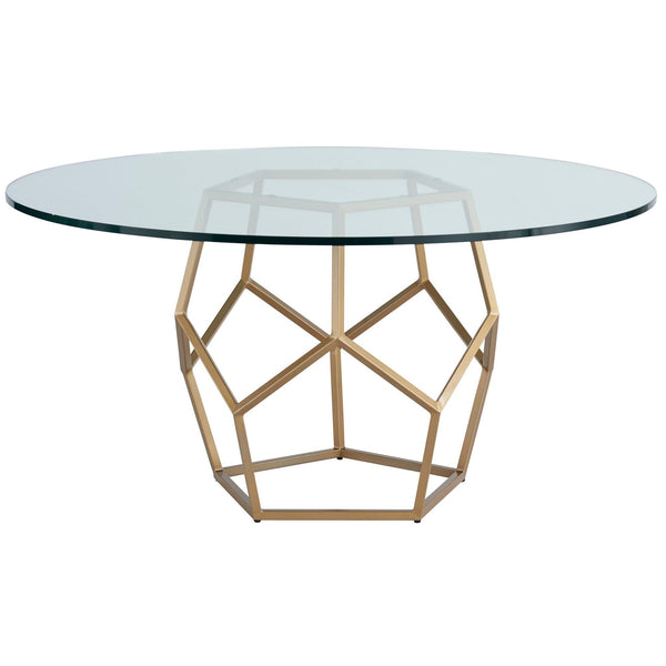 Universal Furniture Round Love. Joy. Bliss.-Miranda Kerr Home Dining Table with Glass Top and Pedestal Base 956C657-TAB/956C657-BASE IMAGE 1