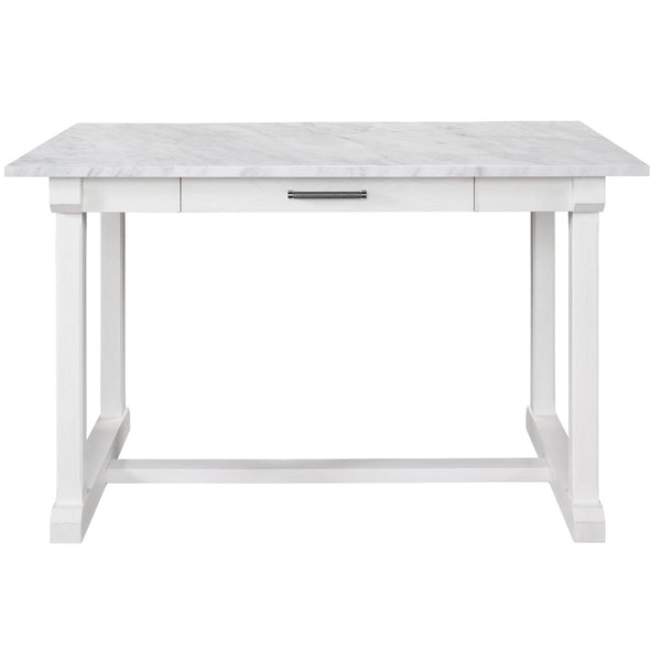 Universal Furniture Modern Farmhouse Counter Height Dining Table with Marble Top and Trestle Base U011B650 IMAGE 1