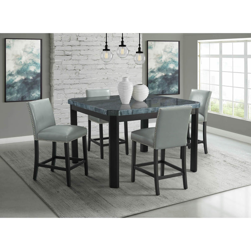 Elements International Square Francesca Counter Height Dining Table with Marble Top CFC300CTTC IMAGE 3