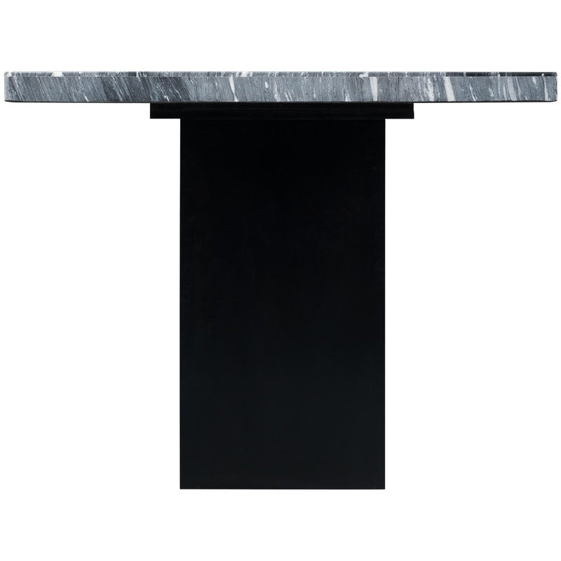 Elements International Valentino Counter Height Dining Table with Marble Top and Pedestal Base CVL400CTTB IMAGE 3