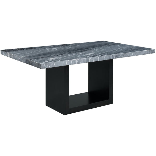 Elements International Valentino Dining Table with Marble Top and Pedestal Base CVL400TTB IMAGE 1